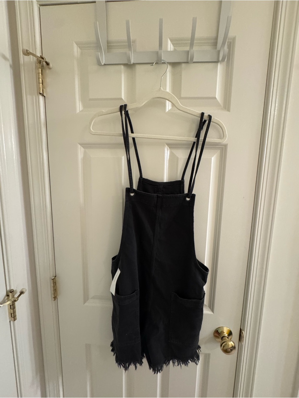 American 💕Eagle Outfitters Black Denim Overall Shorts